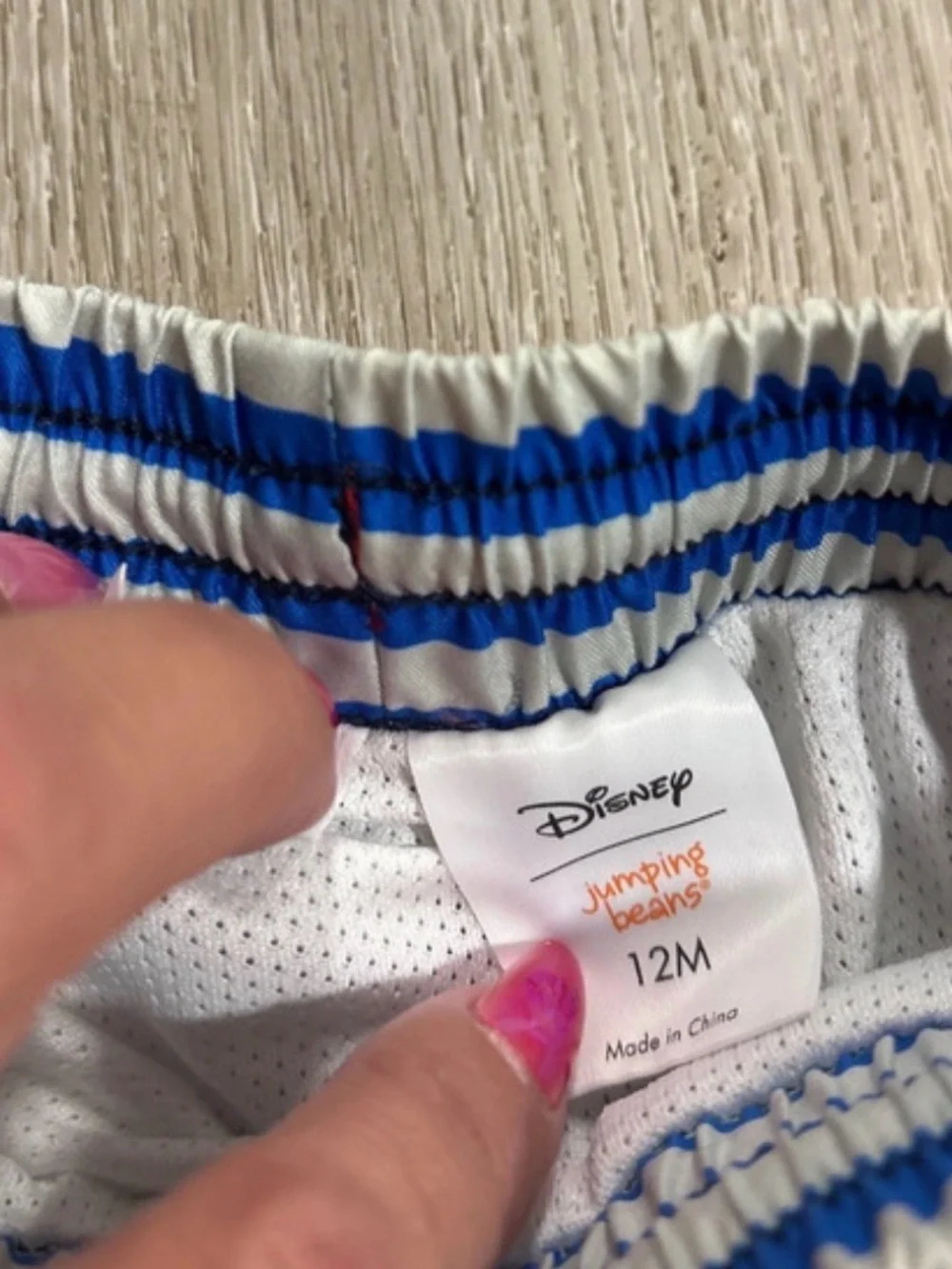 Kids Striped Swim Shorts in Blue, Red & Yellow